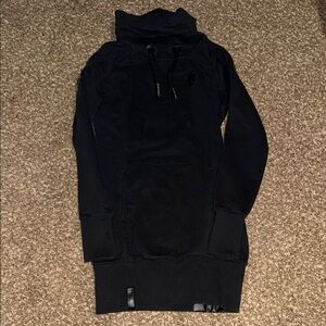 Naketano Cowl Neck Tunic Length Sweatshirt Dress Size Medium